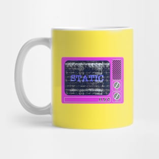 Retro Television Set with Static Mug